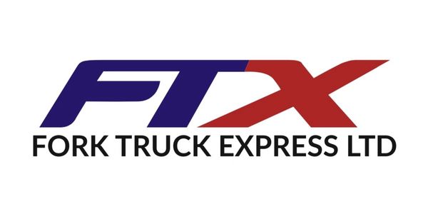 Logo of Fork Truck Express Ltd, based in Ystrad Mynach and a sponsor of Maesycwmmer Football Club.