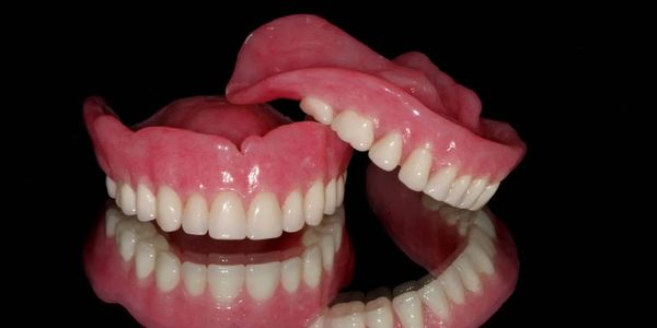 Photo of upper and lower dentures