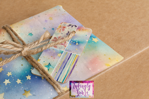 Examples of downloadable prints or printables. DIY print gift wrap, cards, tags, boxes & more.