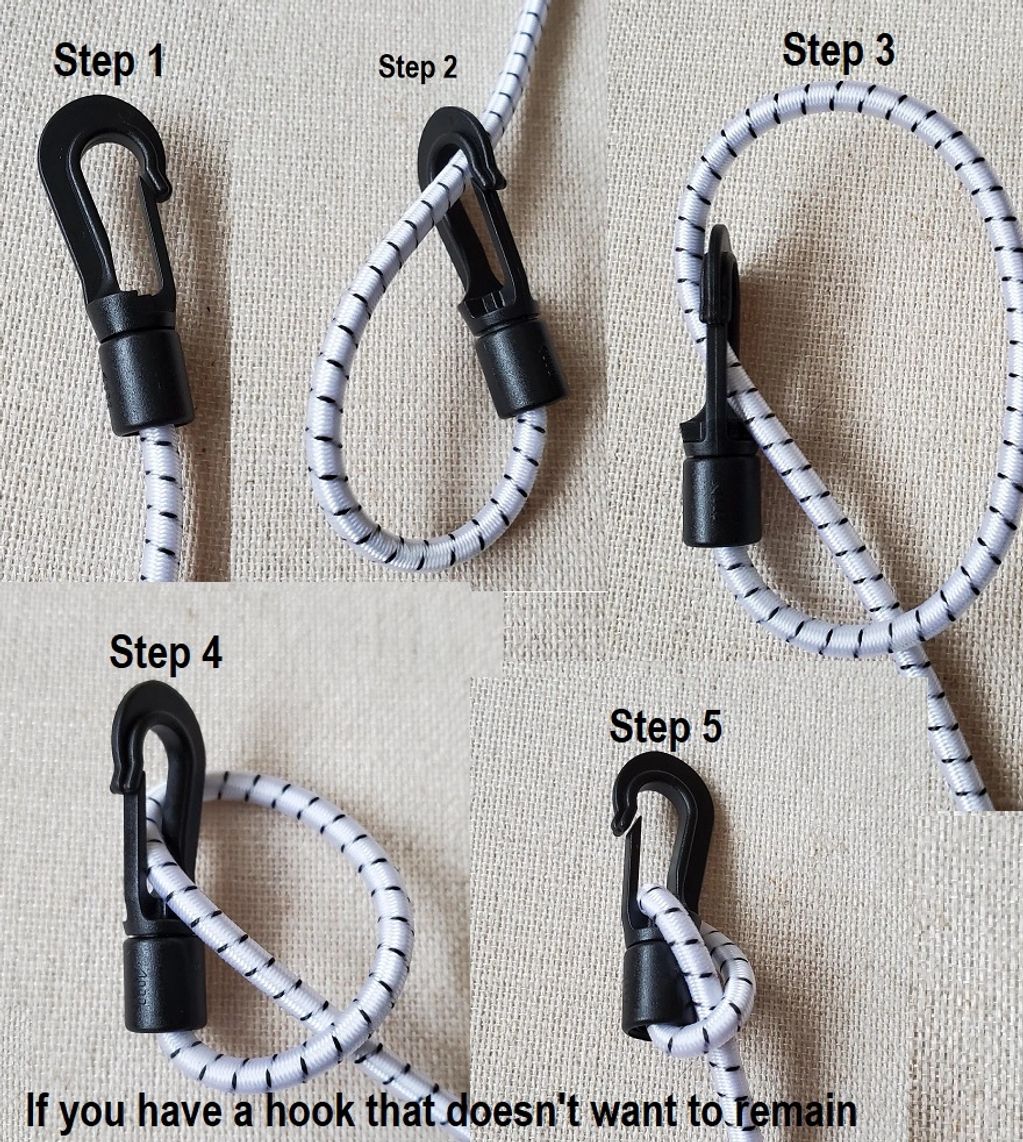 Try this if you have hooks that won't retain the cords, especially for JR sets. 