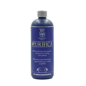 Purifica Coating Shampoo
DECONTAMINANT – REJUVINANT
SHAMPOO FOR COATING
1 bottle = 1000 ml
Dilu: 1.5 