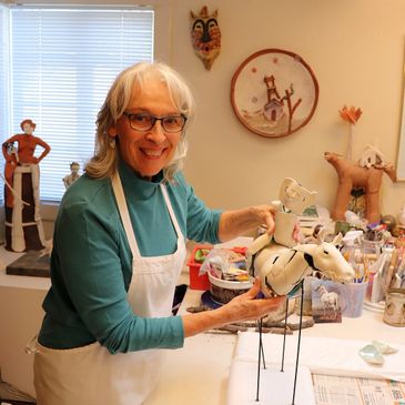THE ARTIST IN HER STUDIO