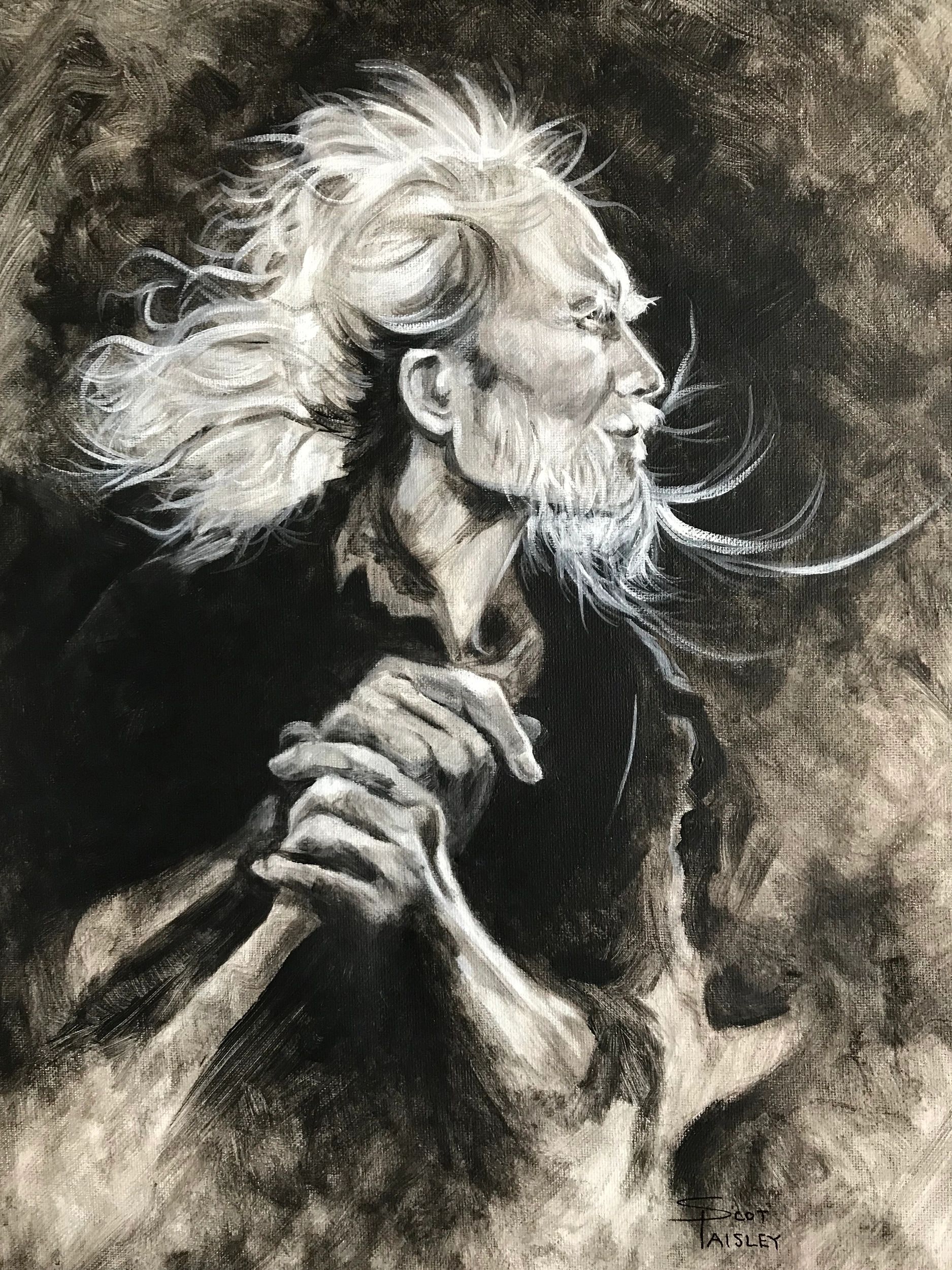 Spirited, 16x20 acrylic portrait painting by Scot Paisley