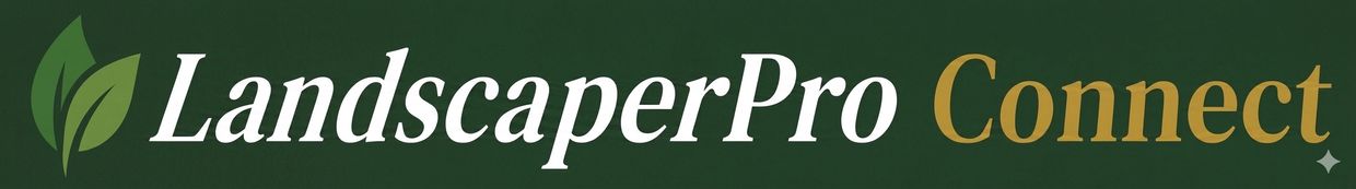 Logo for LandscaperPro Connect with green and gold colors.