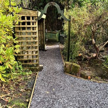 We refurbished the garden with a fresh gravel path.