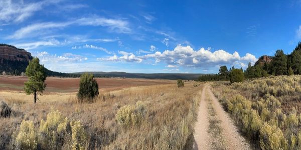 The road from Ramah lake in Timberlake Ranch.