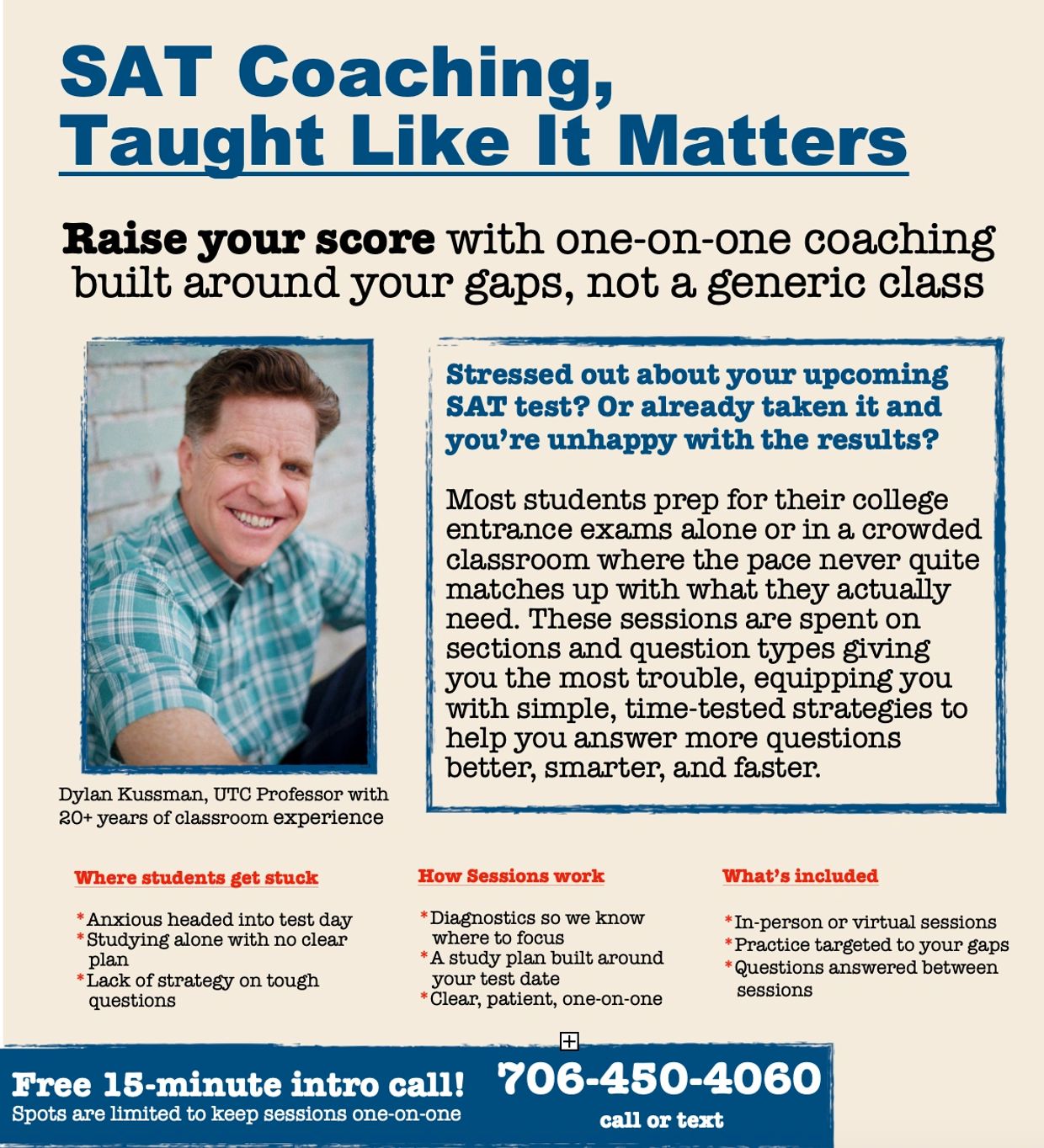 SAT coaching with personalized one-on-one sessions to raise your score.
