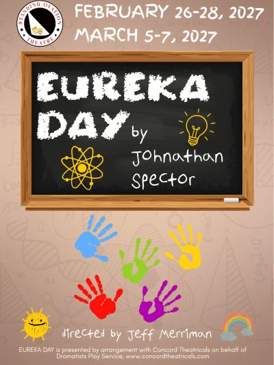 Poster for the play 'Eureka Day' by Johnathan Spector, directed by Jeff Merriman.