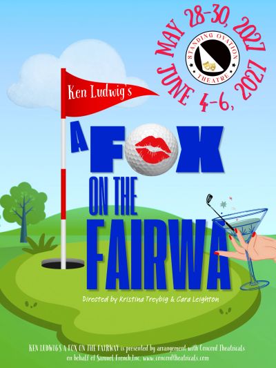 Poster for Ken Ludwig's A Fox on the Fairway theater play.