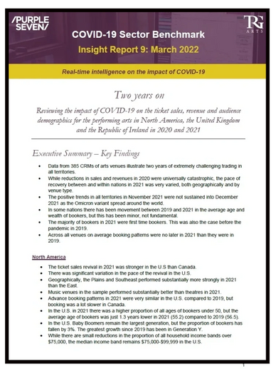 Report - COVID Impact in UK, Republic of Ireland and North America
