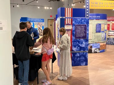 Children interacting with exhibits at the Museum at the Bighorns