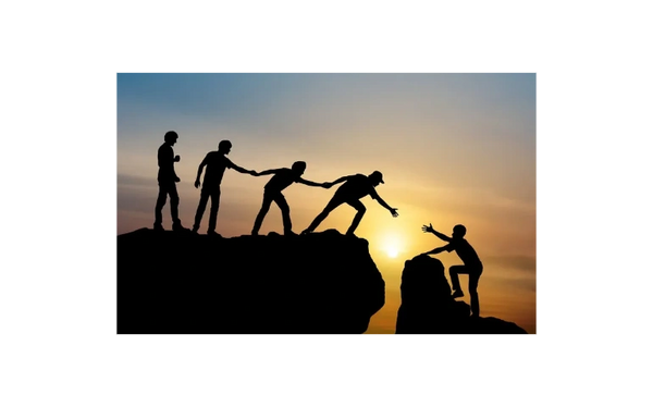 Team support silhouette for coding mentorship and leadership coaching at Reilly Education