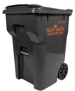 96 gallon residential trash container