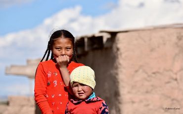 Girls in the Greater Pamir, Kyrgyzstan