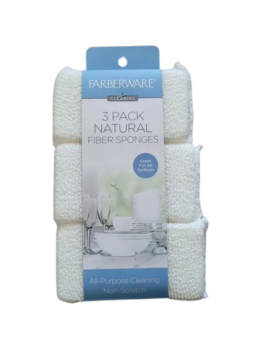 Farberware Cleaning/ 3 PK Natural Fiber Sponges/ Great For All Surfaces