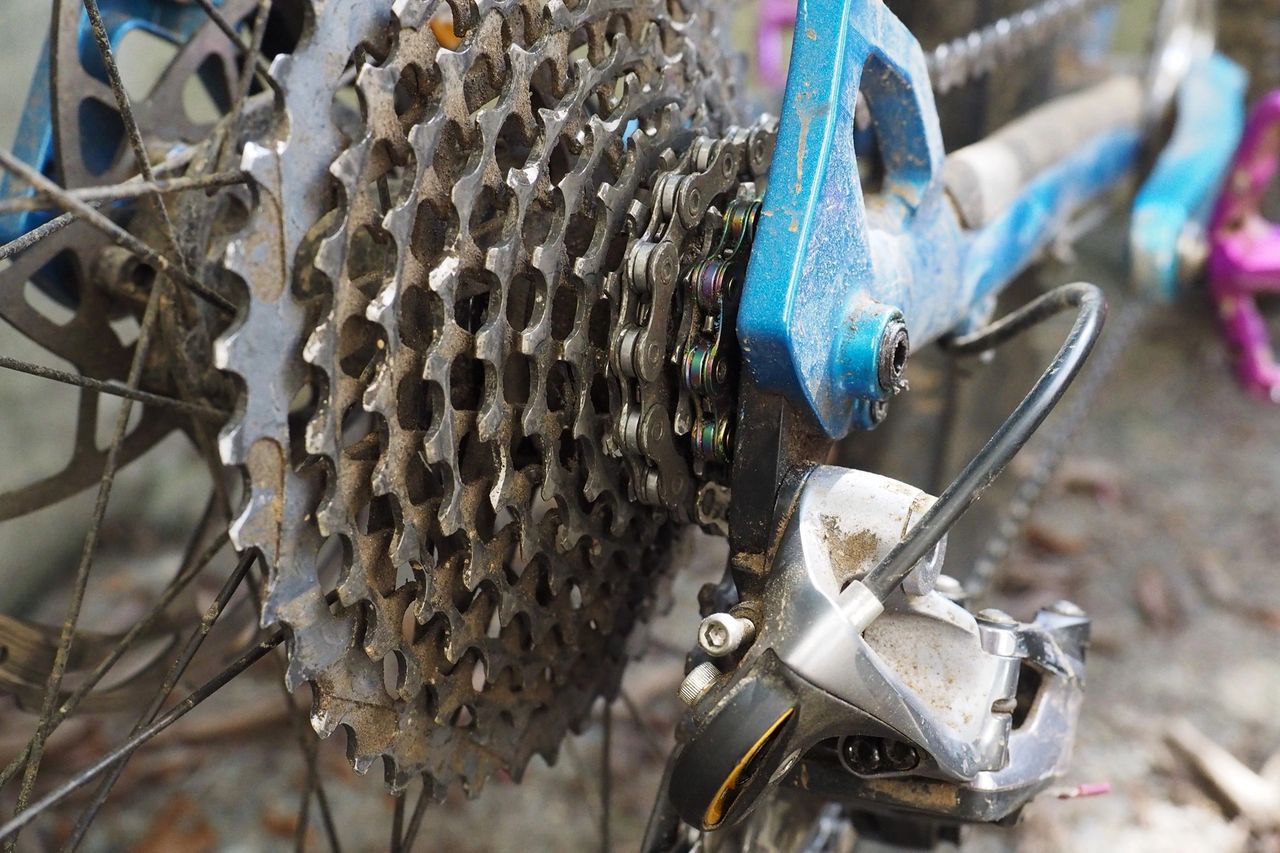 B Screw Adjusting A Rear Derailleur On A Mountain Bike Mountain