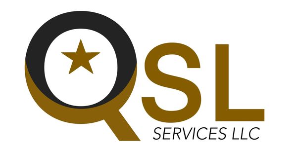 Logo of QSL Services LLC with a star inside the letter Q.