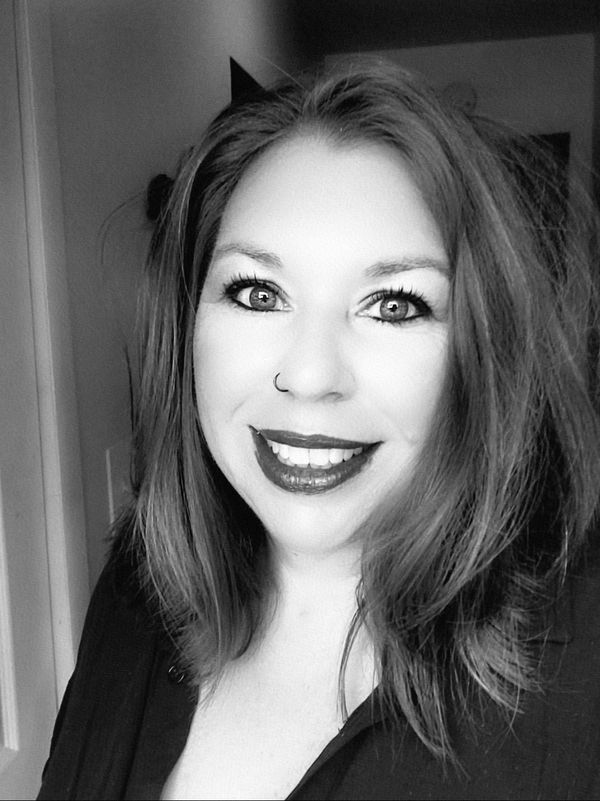 Black and white photo of the co owner