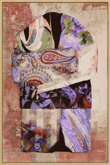 "Abode" (2023) - Mixed Media on Paper - 36" x 24" Collaboration with K. Junyent