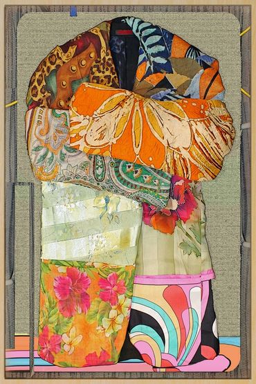 "Esoteric Technology" (2023) -Mixed Media on Paper - 36" x 24" Collaboration with K. Junyent