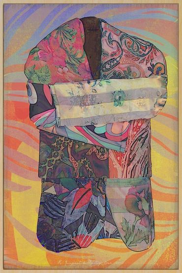 "Comfort and Warmth" (2023) -Mixed Media on Paper - 36" x 24" Collaboration with K. Junyent