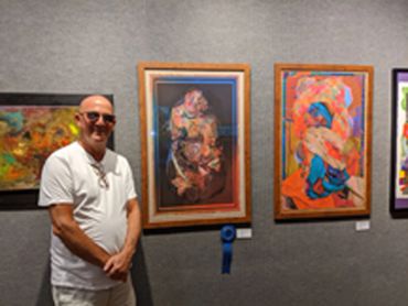 First Place - "Lonely, Afraid and Tired" - Artists Respond to Covid - Marco Island Center for the Ar