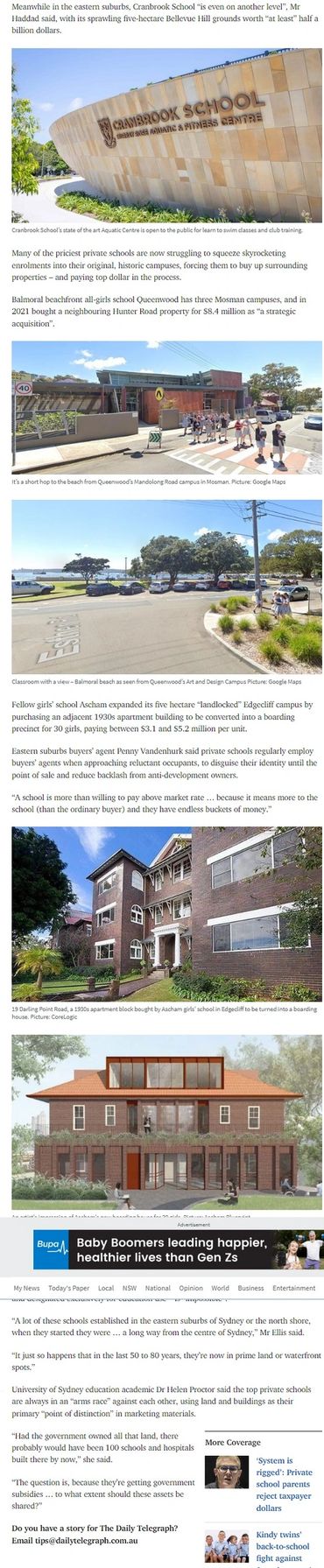 In the Daily Telegraph appraising Schools in the Billions