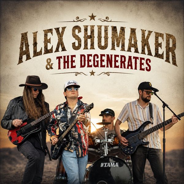 Band Alex Shumaker &amp; The Degenerates performing outdoors.