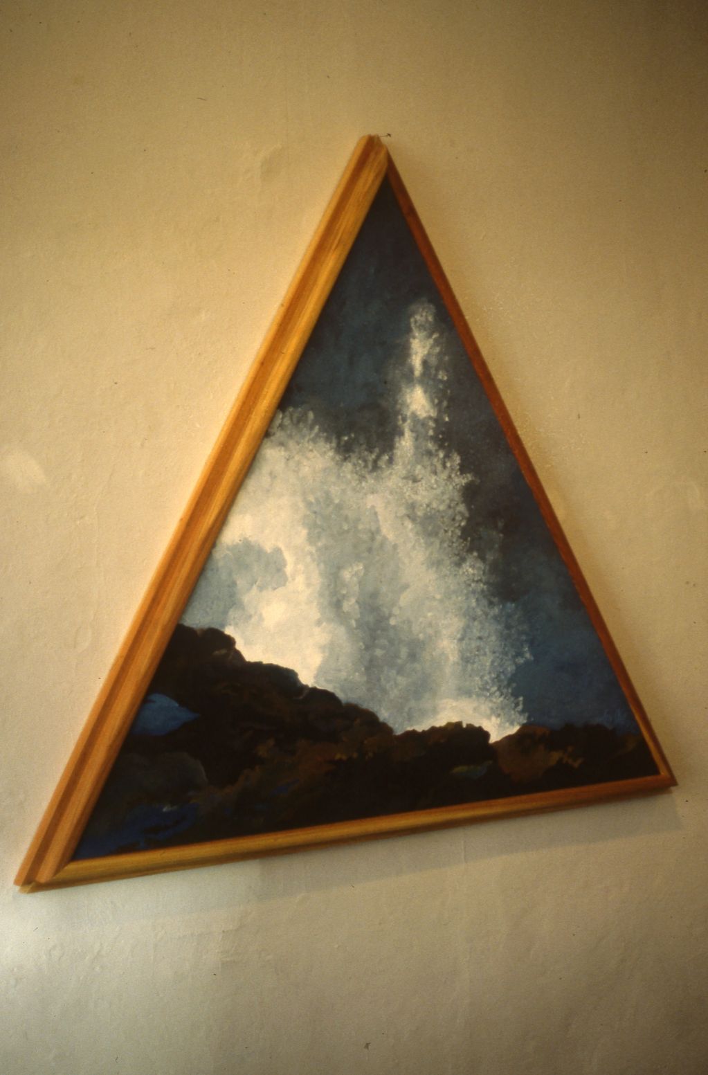 Blow Hole, oil on canvas, 5' x 5' x 5' , by Jon Ohl, 1986