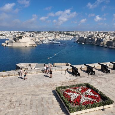 The view from the Upper Barrakka Gardens, in Valletta, Malta during the 2.5hour guided walking tour