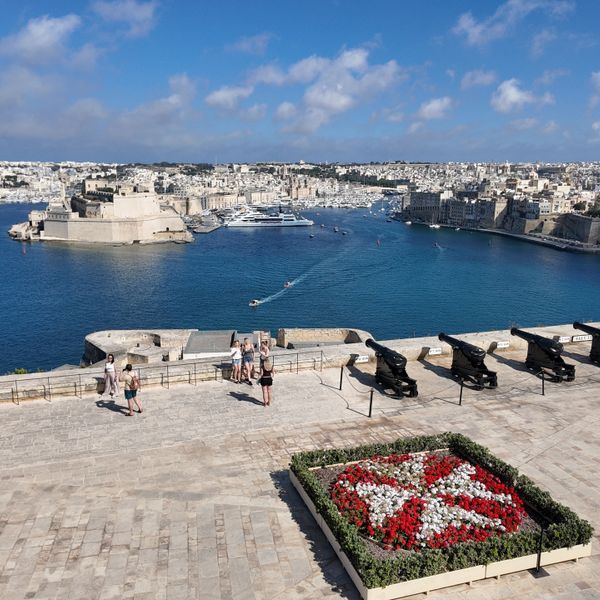 The view from the Upper Barrakka Gardens, in Valletta, Malta during the 2.5hour guided walking tour