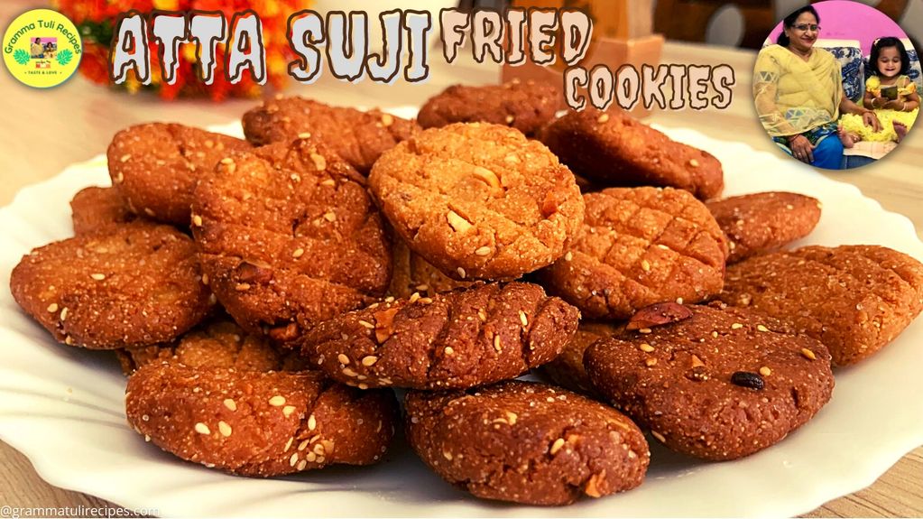 Atta Suji Fried Biscuit | Homemade fried Cookies | Gramma Tuli Recipes