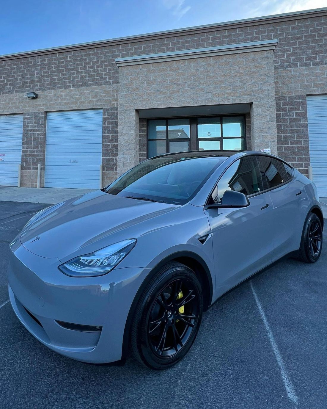 Tesla Model Y finished in color-infused paint protection film