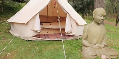 Tempel tent supporting retreats with counselling and biodynamic craniosacral balancing