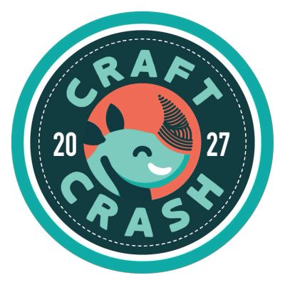 CraftCrash Logo for Craft Crash 2027, featuring a happy rhino.