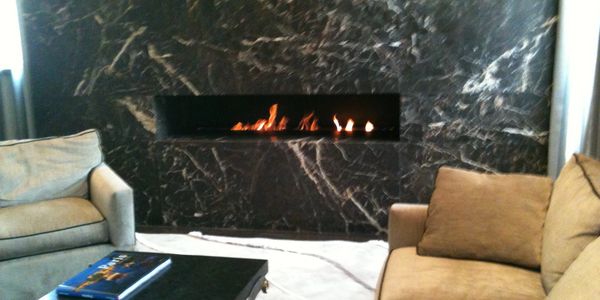 Congress Centre Executive Office Custom Metal Fireplace