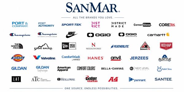 A collection of popular clothing and apparel brand logos.
