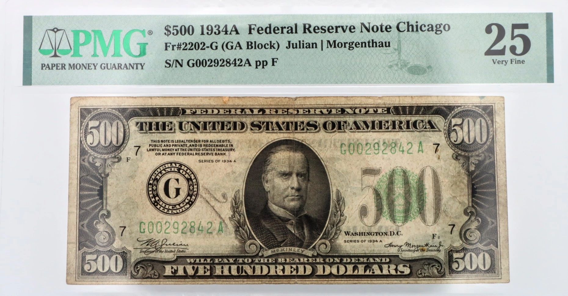 $500 Federal Reserve Note