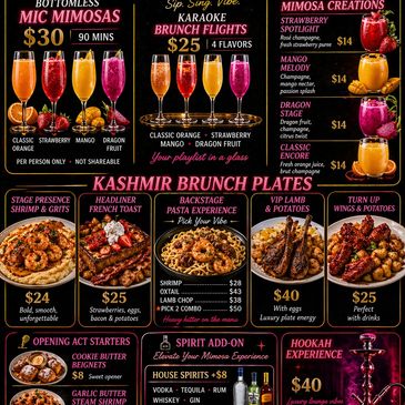 Fun and flavorful! Whether you are coming for Brunch or our dinner menu, we have something to keep y