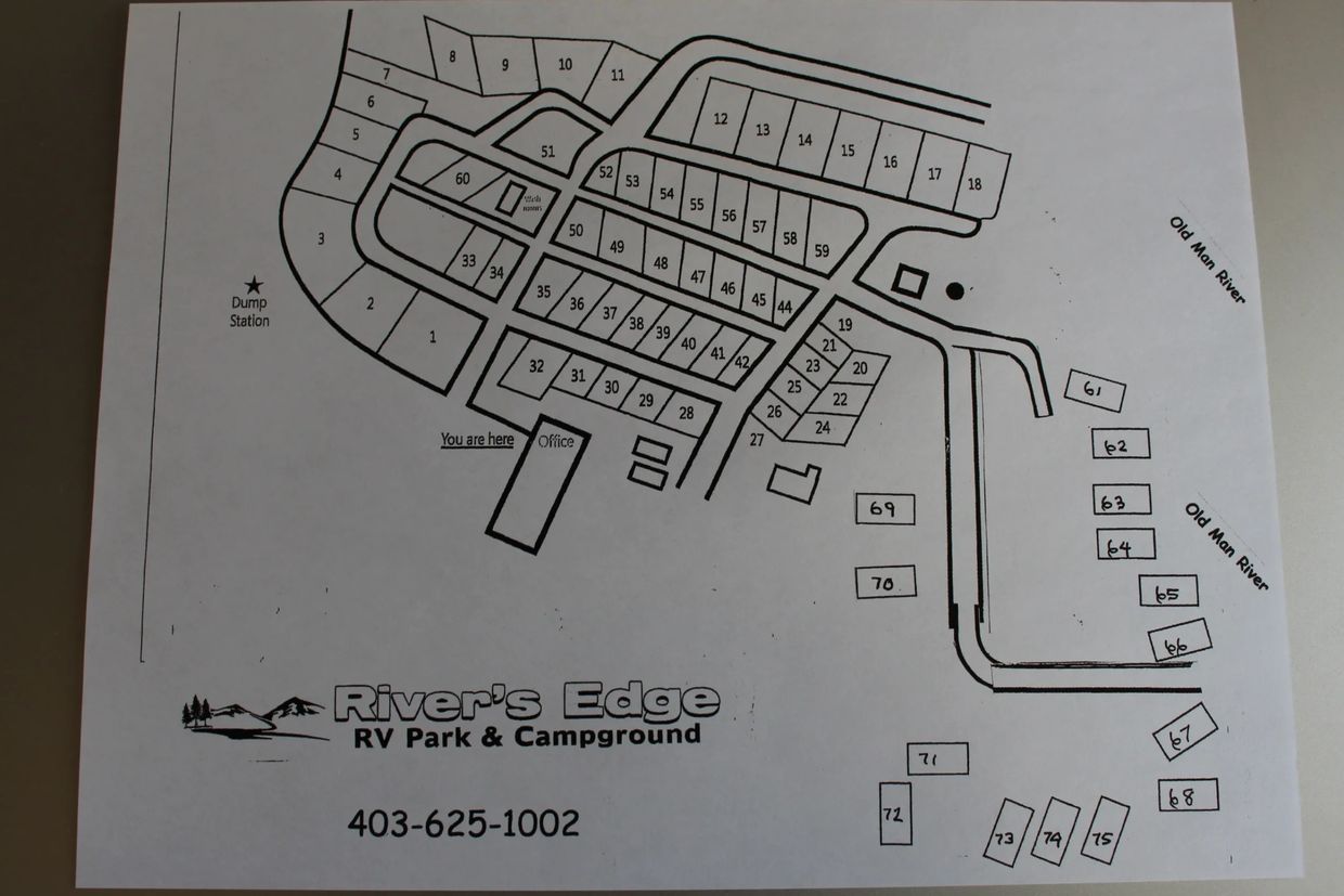 Site Map River's Edge RV Park
