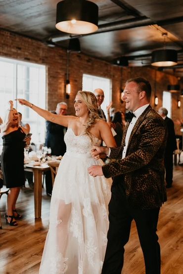 Bride and groom posing beautifully during their wedding photoshoot