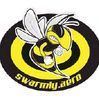 Logo of a smiling bee with text "swarmy.agro".