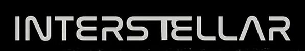 The word INTERSTELLAR in futuristic font.