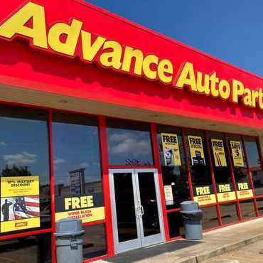 Auto parts store with dark tinted windows 