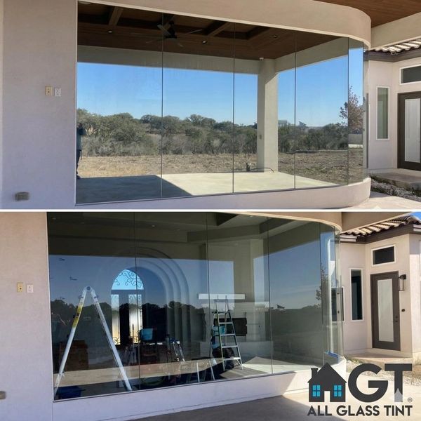 before and after home window tint installation