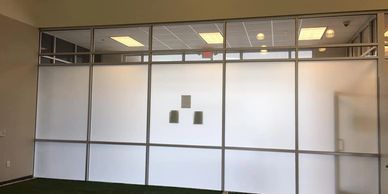 FROSTED WINDOWS INSIDE BUILDING
