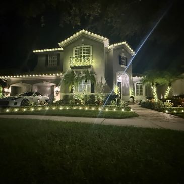 Magnetic C9 Roof line, minis and stake lighting in avila!