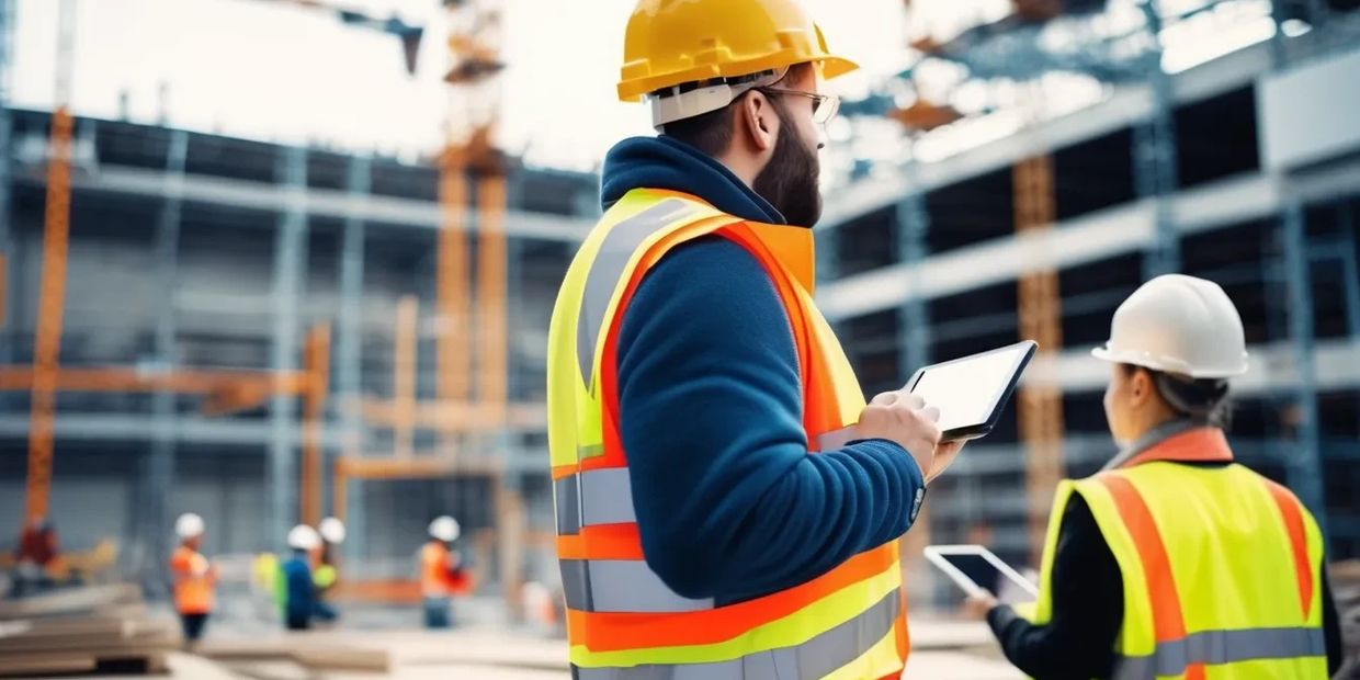 Project Managers overseeing a construction site