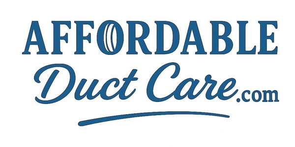 Logo for Affordable Duct Care with a duct design in the letter O.