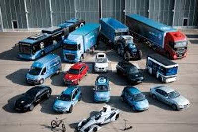Aerial view of wrapped fleet vehicles in DC, MD & VA